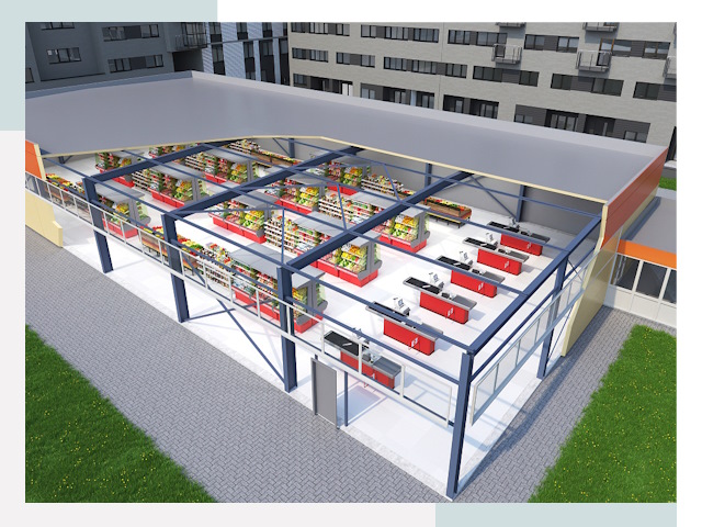 Строительство магазинов в Магадан от 613 руб. за м²