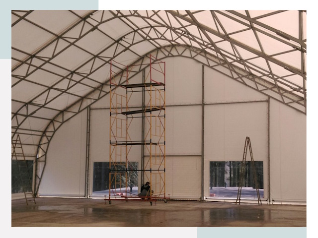 Шатровые ангары в Магадане