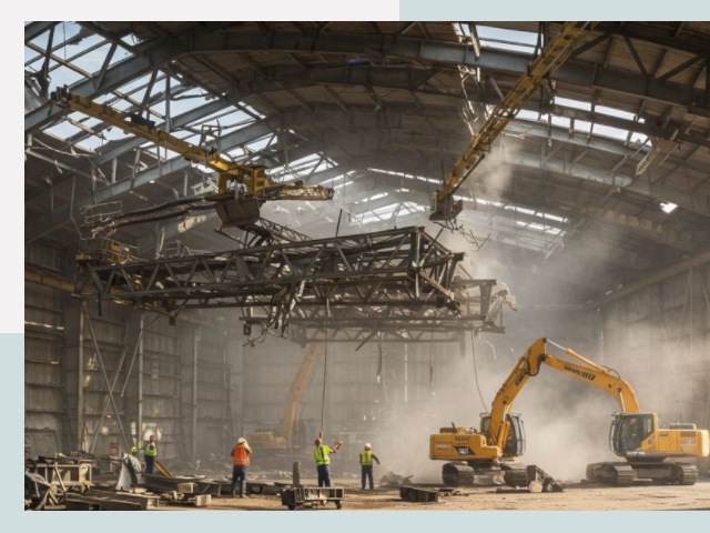 Демонтаж ангаров в Магадане от 613 руб. за м²