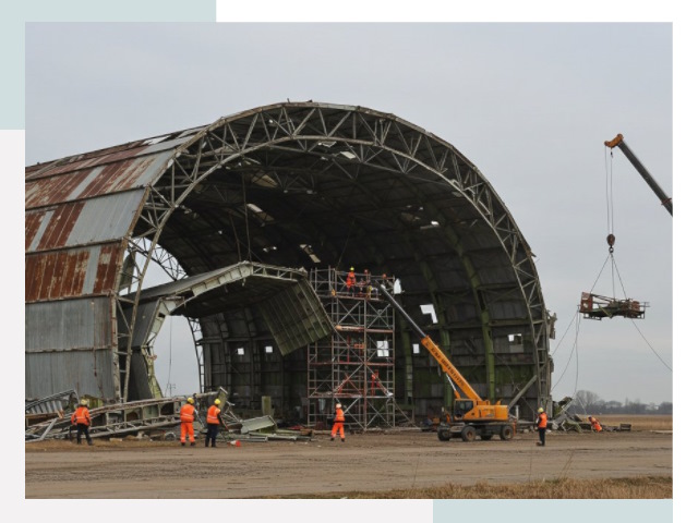 Демонтаж ангаров в Магадане