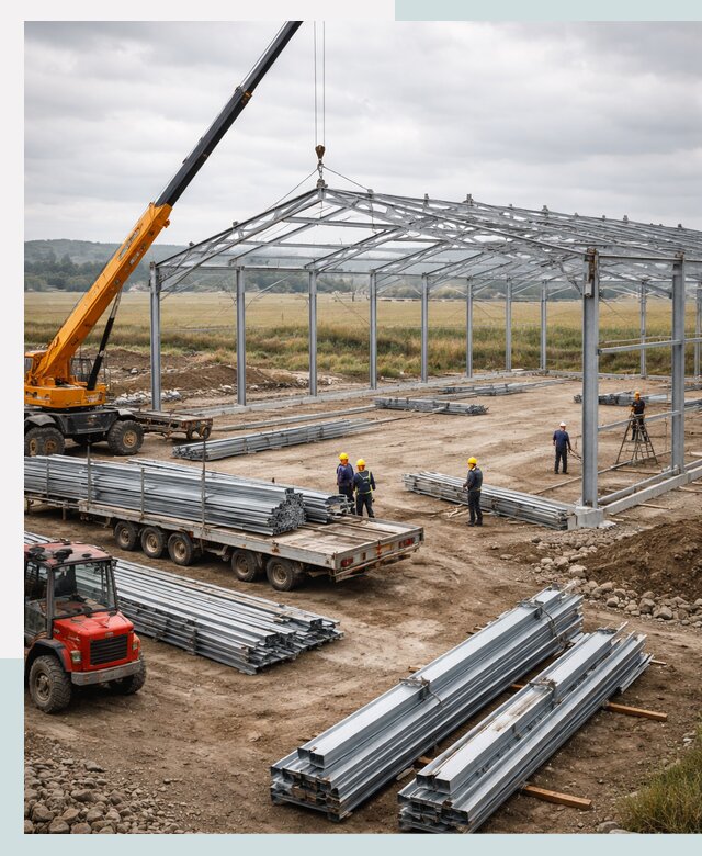 Строительство ангаров для сельхозтехники в Магадане под ключ